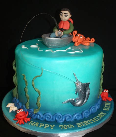 This aquarium birthday cake is so far my most ambitious creatively and proudest cake thus far. Marlin Fishing Cake - CakeCentral.com