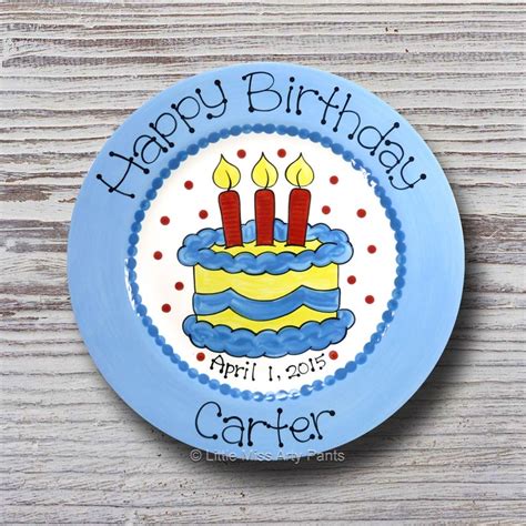 Personalized Birthday Plates Happy Birthday Plate 1st Etsy