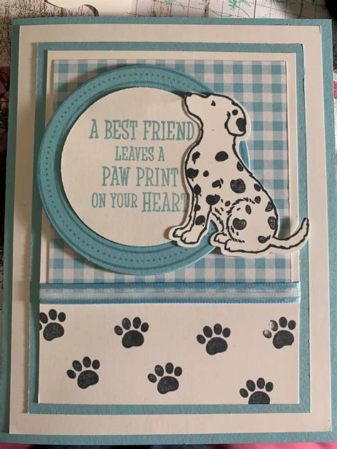 Stampin Up Happy Tails Dog Sympathy Card Up Dog Happy Tails Dog