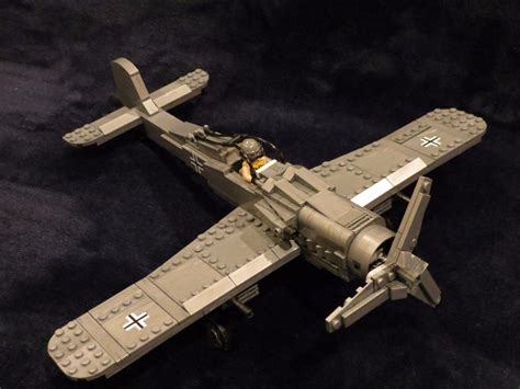 Lego Custom Kazi Fw 190 Focke Wulf 190 Last 1 Plane Pilot Wwii German