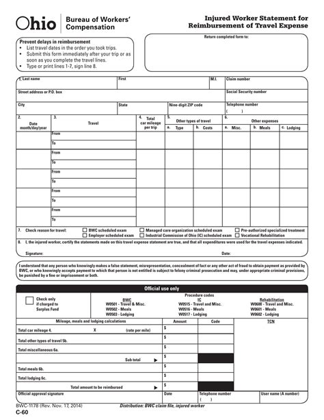 Form C 60 Bwc 1178 Fill Out Sign Online And Download Printable Pdf
