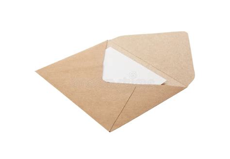 Brown Paper Envelope Isolated Mail Service Stock Photo Image Of