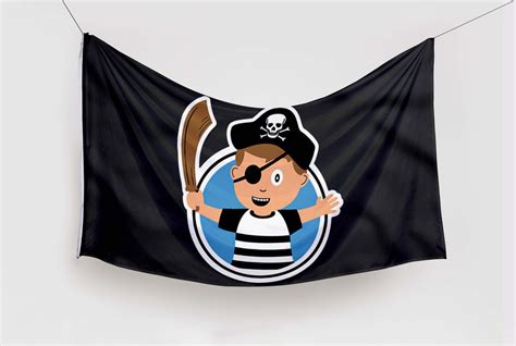 Bandera Pirata Niño De Los Mares Isla Pirata