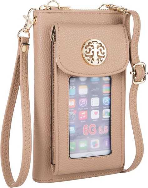 Women Wristlet Wallet With Cell Phone Holder Crossbody Handbags Purse