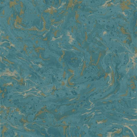 Marble Teal And Gold Wallpaper Grandeco