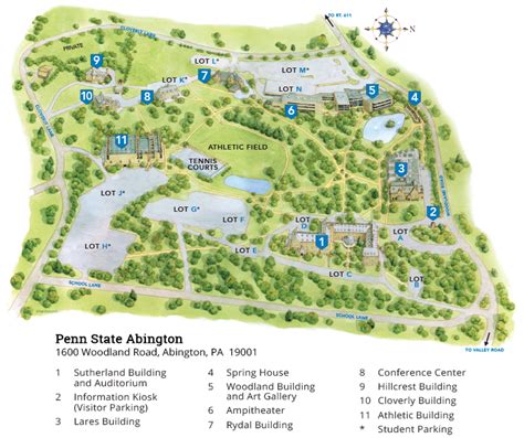 Penn State Campus Map United States Map