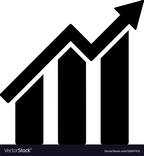 Growth Chart Flat Icon Royalty Free Vector Image