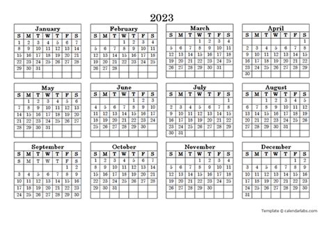 2022 Yearly Calendar 2023 United States Calendar With Holidays Troy