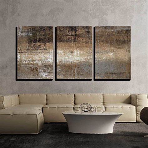 Wall26 Canvas Print Wall Art Set Bown And White Faded Grunge Color Field