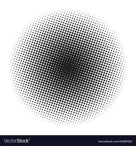 Circle Gradient Halftone Dots Background Template Vector Image