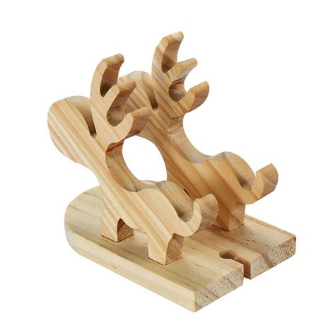 Genuine Wood Cute Deer Styling Holder For Phone Universal Mobile Phone