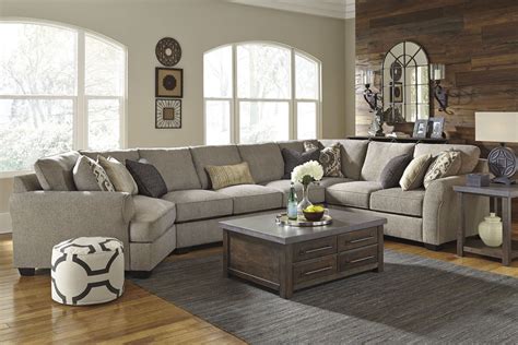 Pantomine Driftwood Laf Large Cuddler Sectional From Ashley Coleman