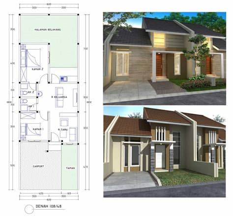 Denah rumah lebar 5 meter | dengan lebar tanah hanya 5 meter, memang agak susah untuk merancang denah rumah. 70 Desain Rumah Minimalis Lebar 5 Meter | Desain Rumah ...