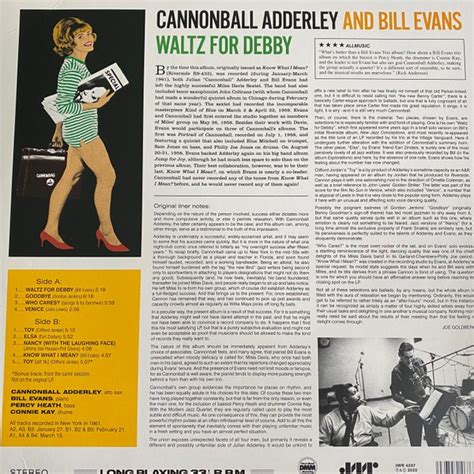Cannonball Adderley Bill Evans Waltz For Debby Vinyl Pussycat Records