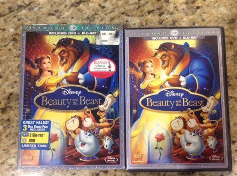 Beauty And The Beast Blu Raydvd20103 Discdiamond Editionauthentic