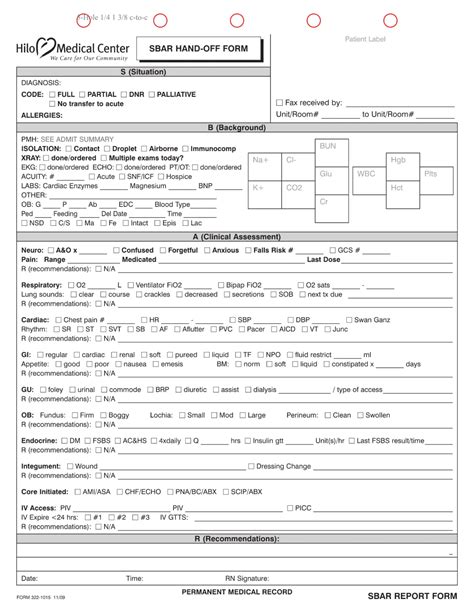 Sbar Uti Form Fill Out And Sign Printable Pdf Template Signnow Hot