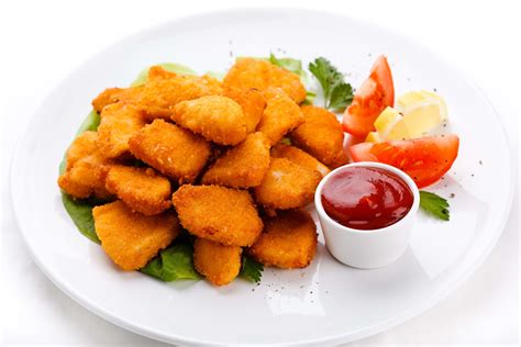 X Resolution Chicken Nuggets With Tomatoes And Sauce Hd