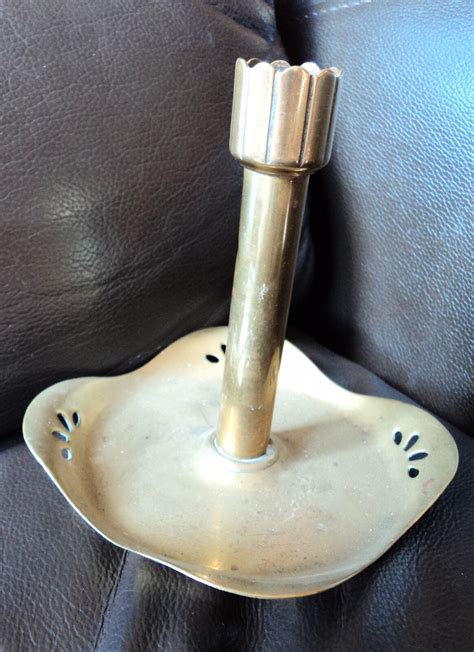 Unusual Scarce Hand Crafted Trench Art Brass Candlestick Ww1 Ww2 Ebay