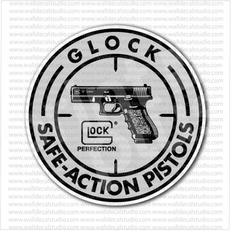 Automotive Glock Firearms Gun Pistol Logo Vinyl Sticker Decal Truck Car