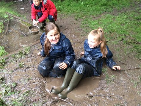 Puddle Fun In Forest School St Matthews Cofe Primary School