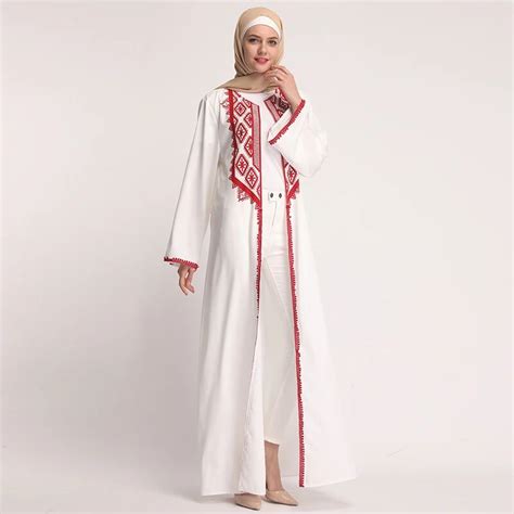 Chiffon White Abaya Muslim Dress Dubai Turkey Hijab Kaftan Abayas For Women Jilbab Ramadan Robe