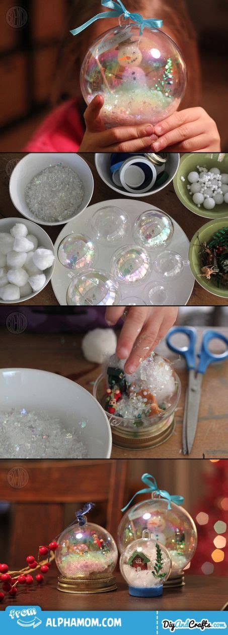 Waterless Snow Globes Diy Christmas Snow Globes
