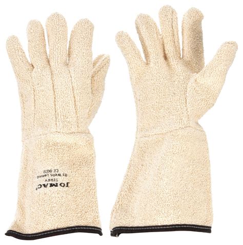 Heat Resist Gloves White Terry Cloth Pr Grainger