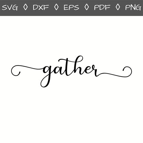 Gather Script Svg Script Font Gather Svg Gather Digital | Etsy