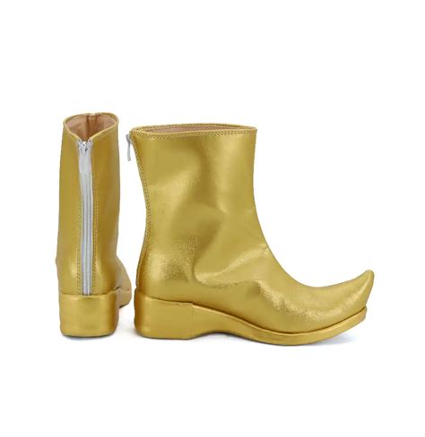 Aladdin Cosplay Boots Shoes For Halloween Costume Golden Color Boots