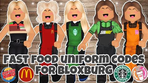 Fast Food Restaurant Outfit Codes For Bloxburg Roblox Siimplydiiana