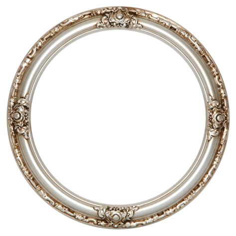 Round Frame In A Silver Finish Silver Picture Frames With Antique