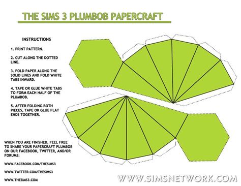 Sims Plumbob Template Printable