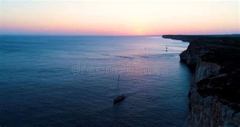 Boat At Sea In Aerial View Stock Photo Image Of Concept 104345258