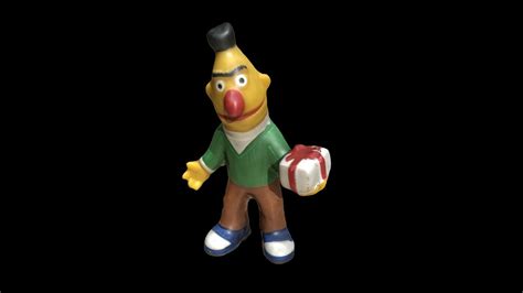 Day 1 1985 Bert Figure Muppets Sesame Street Buy Royalty Free 3d