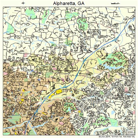 Alpharetta Georgia Street Map 1301696