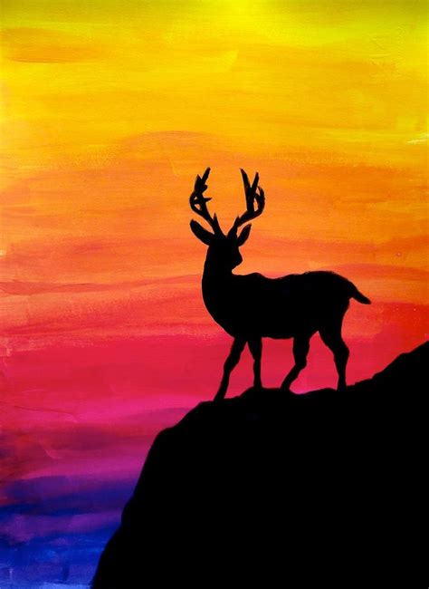 21 Easy Acrylic Paintings Deer