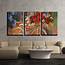Wall26 3 Piece Canvas Wall Art  Oil Painting On Flowers Near