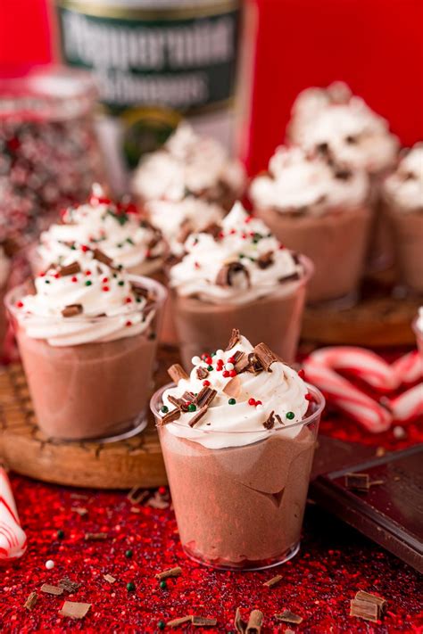 Peppermint Chocolate Pudding Shots Sugar And Soul