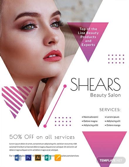 This beauty salon flyer template is a unique & stylish flyer for hair salons, beauty salon, beauty parlours and spas. FREE Salon Menu Template - Word (DOC) | PSD | InDesign ...