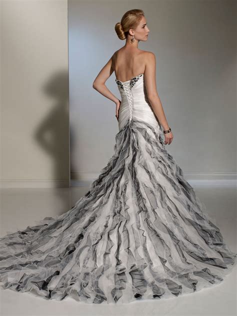 Black White And Silver Wedding Dresses