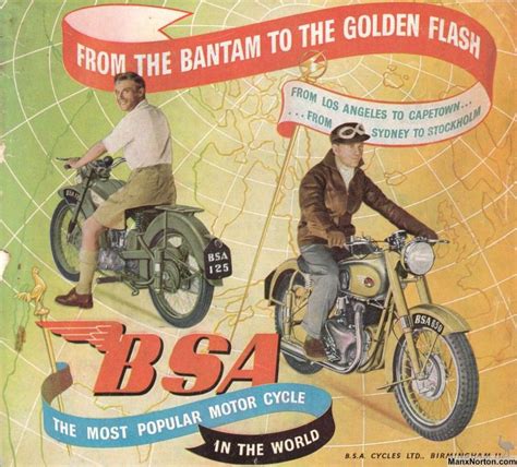 Vintage Motorcycle Posters Bsa Motorcycle Classic Motorcycles