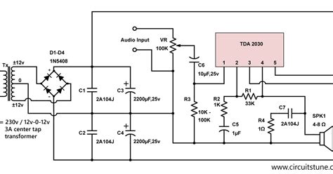 However, not all amplifier circuits are the same as they are classified according to their circuit configurations and modes of operation. 10W Audio Amplifier Circuit by TDA2030 | CircuitsTune