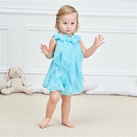 Girls Dreses 2018 Summer Chiffon Party Dress Infant 1 Year Birthday