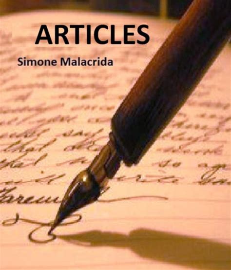 Articles By Simone Malacrida Paperback Barnes Noble