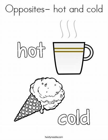 Cold Opposites Coloring Pages Preschool Worksheets Activities