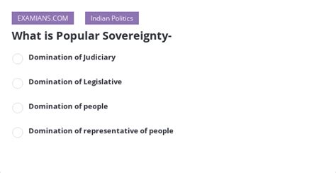 What Is Popular Sovereignty Examians