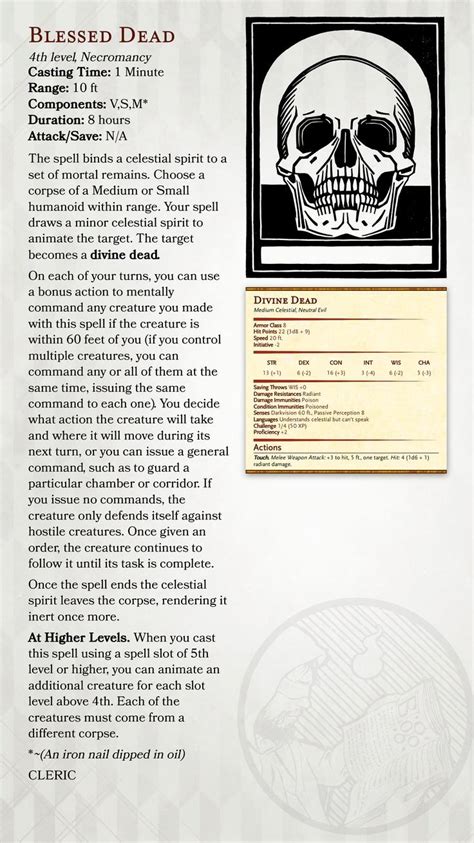 Necromancy Spells D D Homebrew Dungeons And Dragons E Today Images