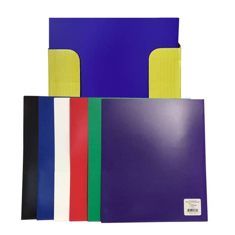 Heavyweight Plastic 2 Pocket Portfolio Folder Letter Size Poly Folders