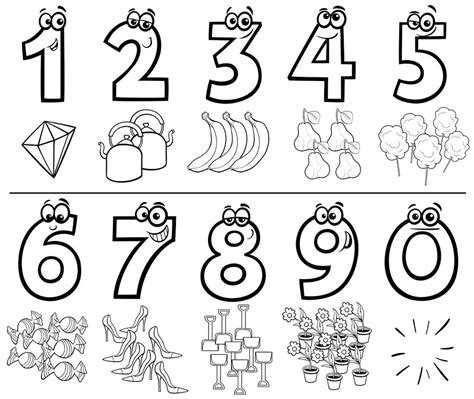 Desenhos De Números Para Colorir Números De 0 A 10 Desenhos Para
