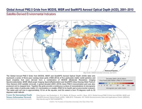 As you'd expect how do people measure pm2.5? Maps » Satellite-Derived Environmental Indicators | SEDAC
